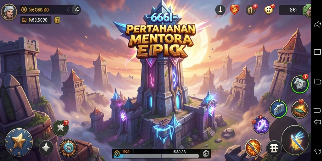Screenshot gameplay Tower Defense mendebarkan dari 666I.