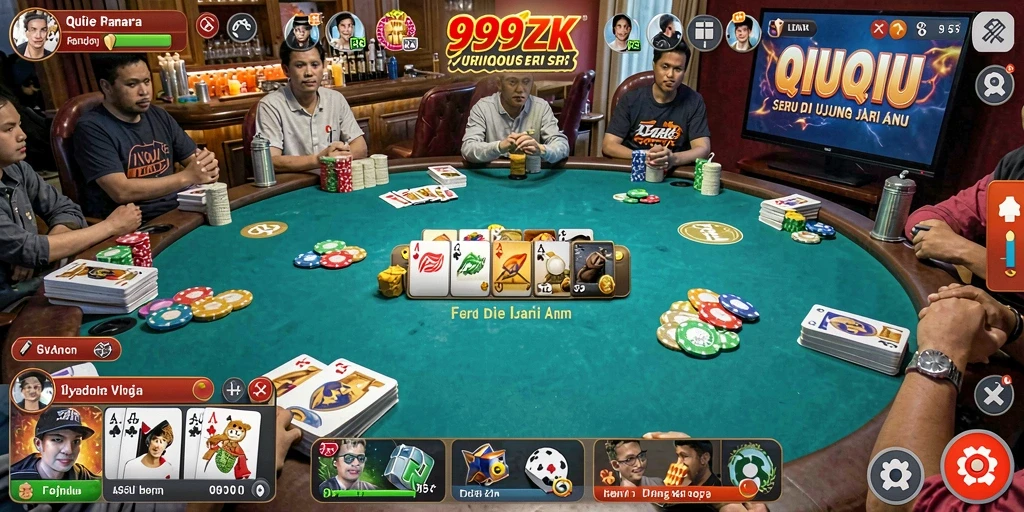 Tampilan seru gameplay QiuQiu di 999ZK.