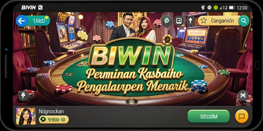 Screenshot gameplay BIWIN menampilkan pengalaman kasino yang mendebarkan.