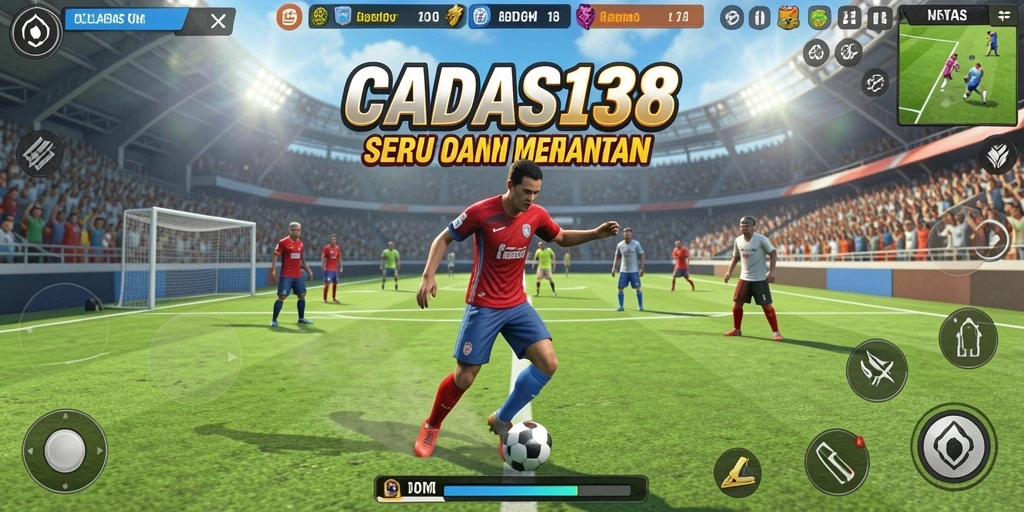 Screenshot gameplay CADAS138 yang menampilkan aksi olahraga penuh semangat.