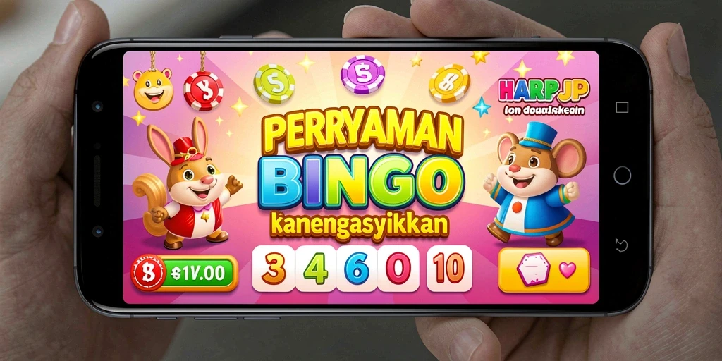 Screenshot gameplay HARAPJP menampilkan momen seru permainan Bingo.