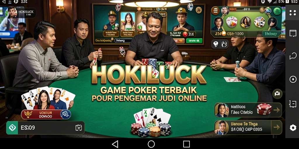 Gameplay seru HOKILUCK dengan antarmuka poker yang menarik.