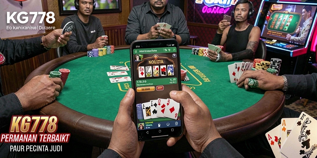 Tampilan gameplay Poker yang menarik dan penuh strategi.
