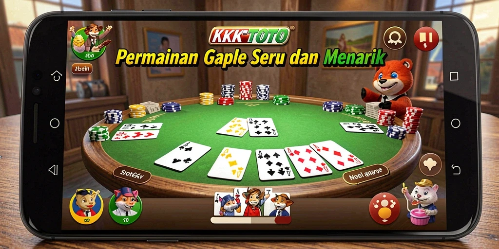 Tampilan menarik gameplay KPKTOTO dengan pemain yang bersaing di papan Gaple.