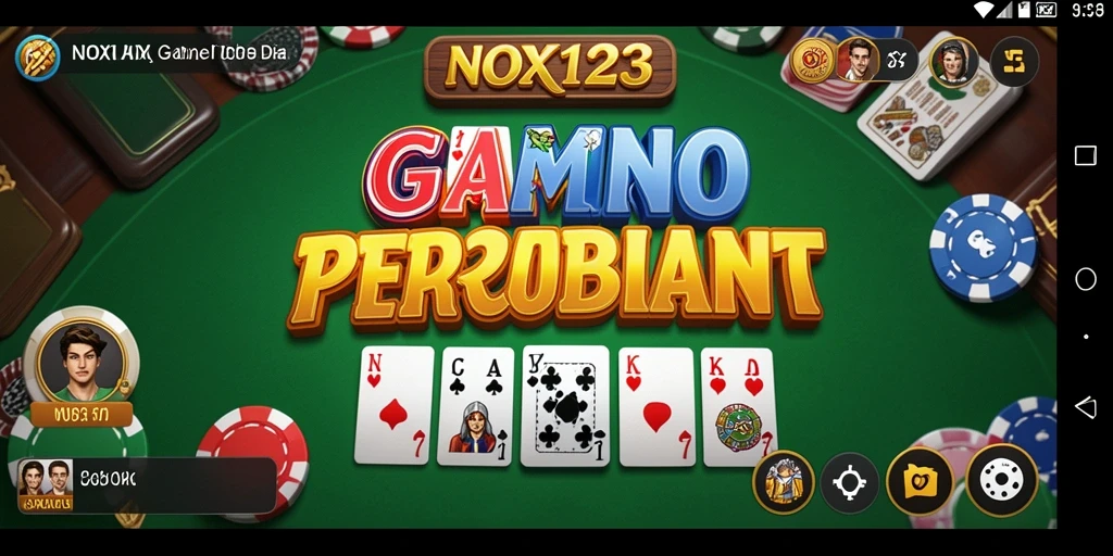 Tampilan gameplay domino yang menarik dan seru.