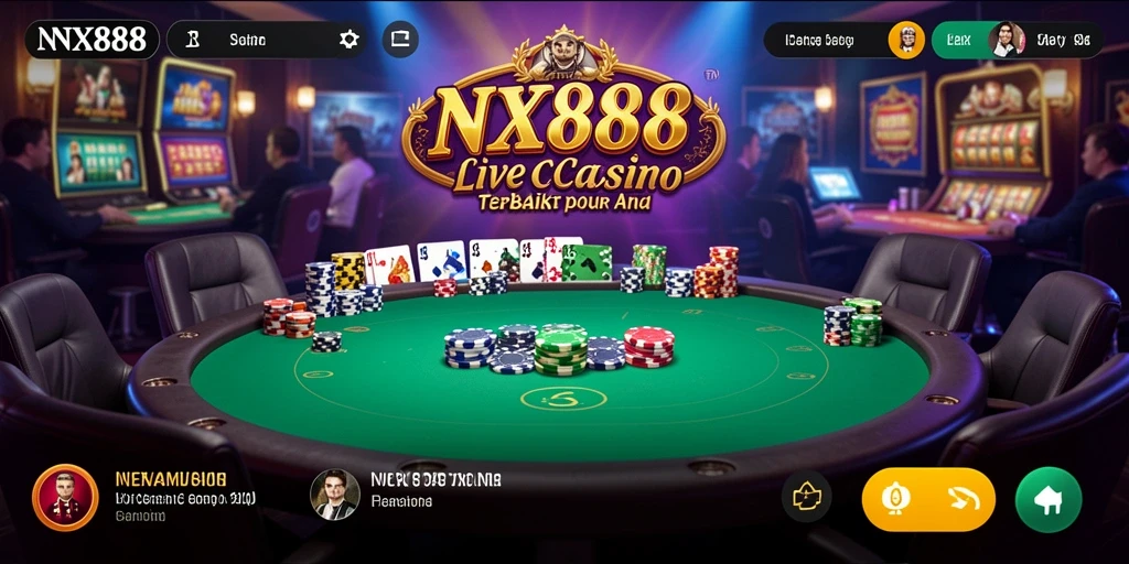 Tampilan gameplay Live Casino NX888 yang seru dan interaktif.