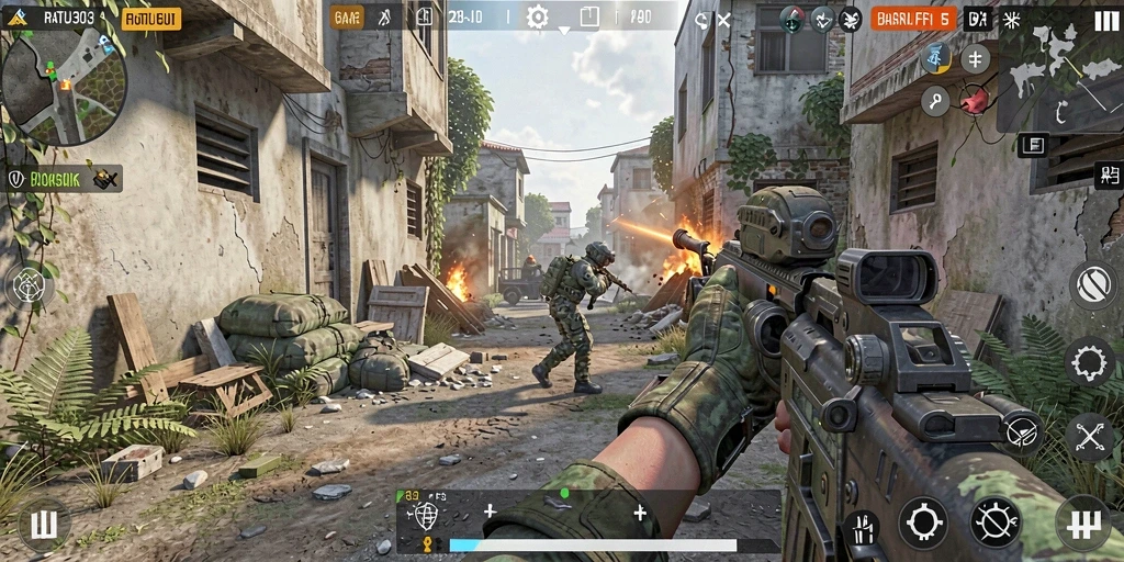 Tampilan aksi memukau dalam gameplay RATU303 yang intens.