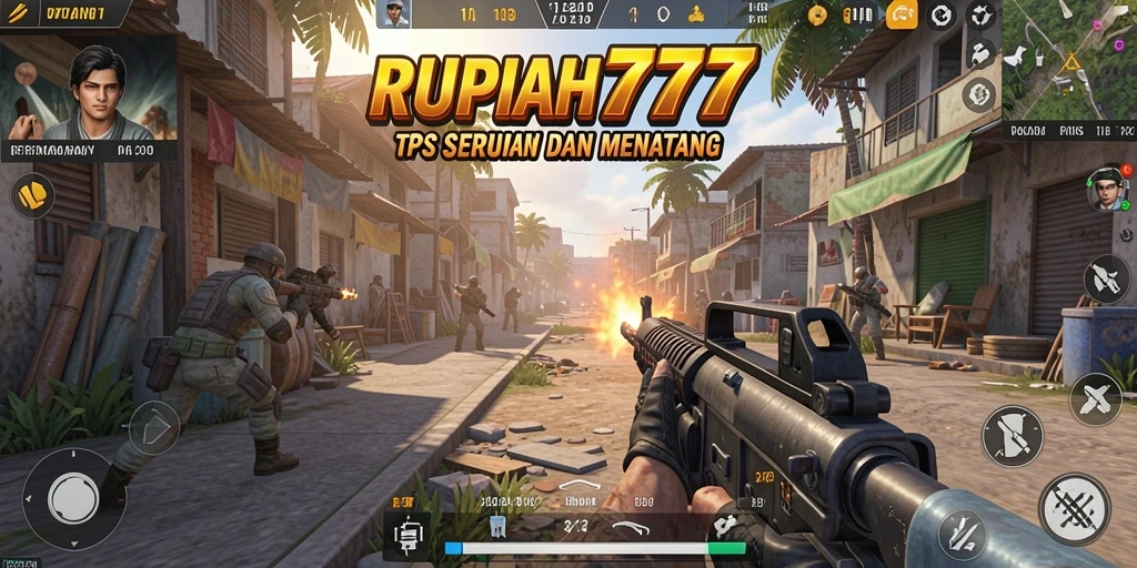 Screenshot gameplay RUPIAH777 yang menegangkan saat pertempuran TPS.