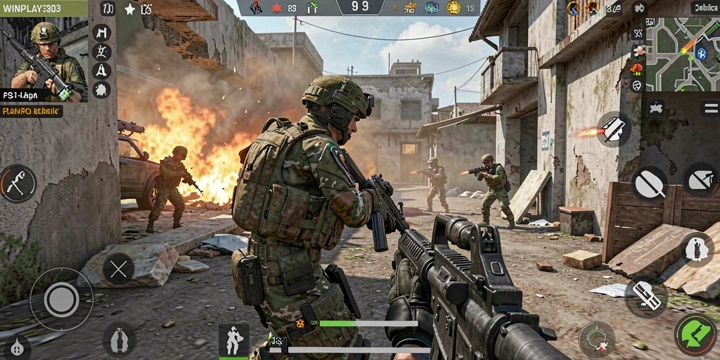 Screenshot gameplay intense di WINPLAY303 saat pertempuran berlangsung.